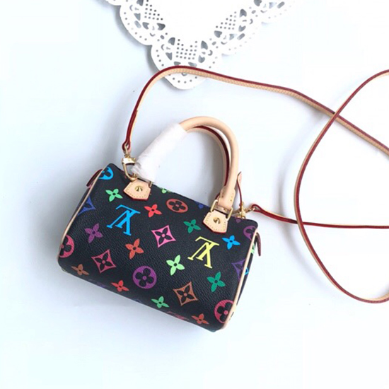 Louis Vuitton Monogramma Multicolore Nano Speedy Blanc M92645