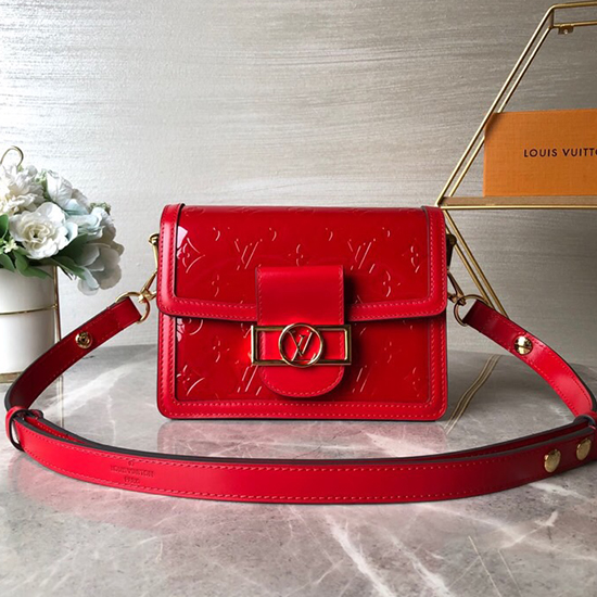 Louis Vuitton Monogramma Vernis Mini Dauphine Rosso M44580