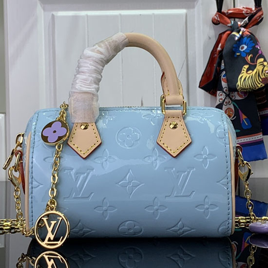 Louis Vuitton Nano Speedy Blu Cielo M83000