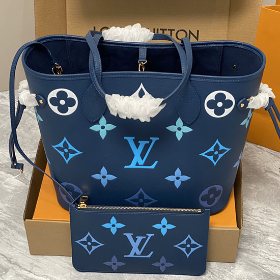 Louis Vuitton Neverfull Mm Blu M46514