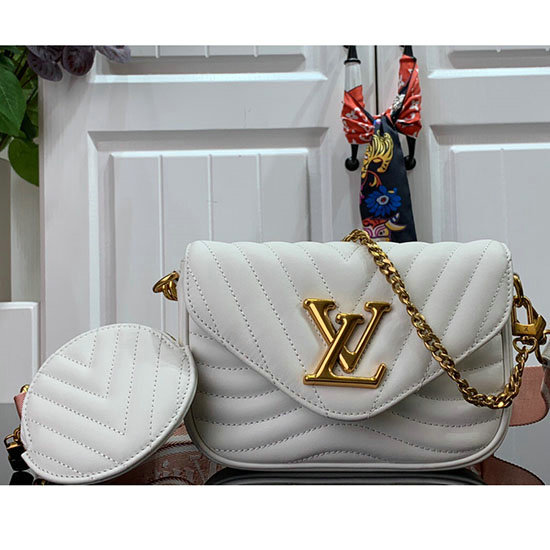 Louis Vuitton New Wave Multi Pochette Bianca M56468