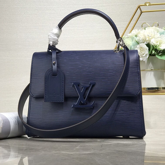 Louis Vuitton Pelle Epi Grenelle Pm Blu M53694