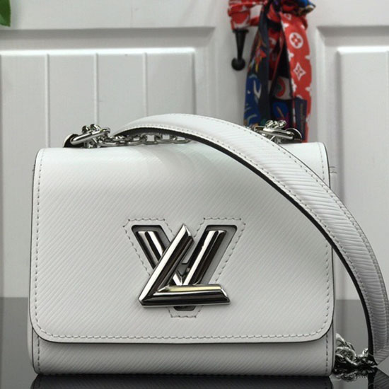 Louis Vuitton Pelle Epi Twist Mini Bianca M56117