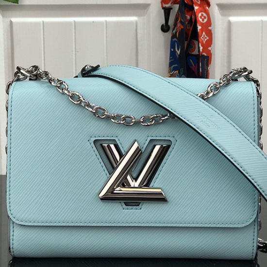 Louis Vuitton Pelle Epi Twist Mm Blu Mare M50280