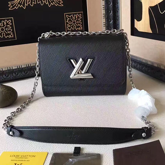 Louis Vuitton Pelle Epi Twist Mm Noir M50280