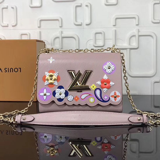 Louis Vuitton Pelle Epi Twist Mm Rosa M54857