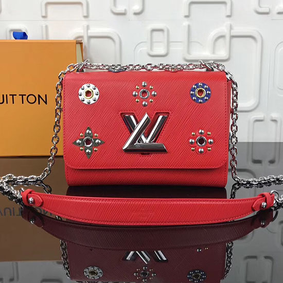 Louis Vuitton Pelle Epi Twist Mm Rosso M54127