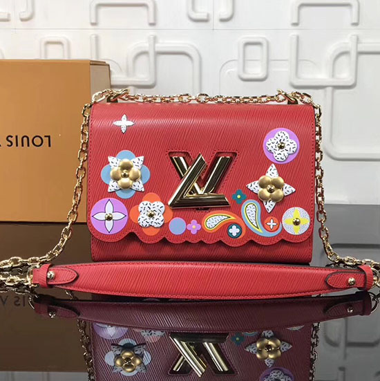 Louis Vuitton Pelle Epi Twist Mm Rosso M54857