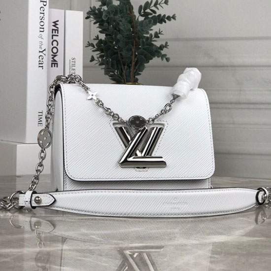 Louis Vuitton Pelle Epi Twist Pm Bianco M55531