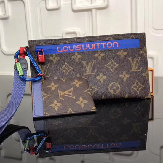 Louis Vuitton Pochette Con Nastro In Tela Monogram M63045