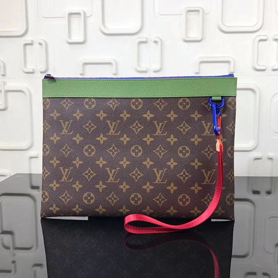 Louis Vuitton Pochette Con Nastro In Tela Monogram Marrone Gm M61690