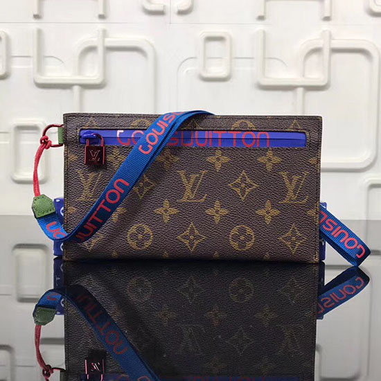 Louis Vuitton Pochette Con Nastro In Tela Monogram Marrone Pm M68003