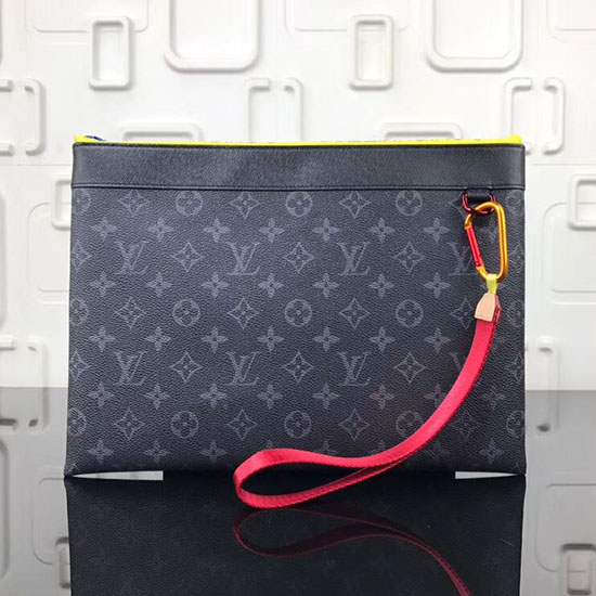 Louis Vuitton Pochette Con Nastro In Tela Monogram Nera Gm M61690