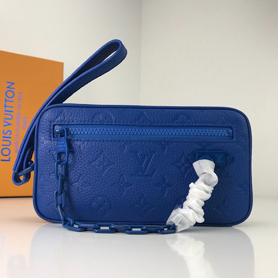 Louis Vuitton Pochette In Pelle Di Vitello Blu M44458