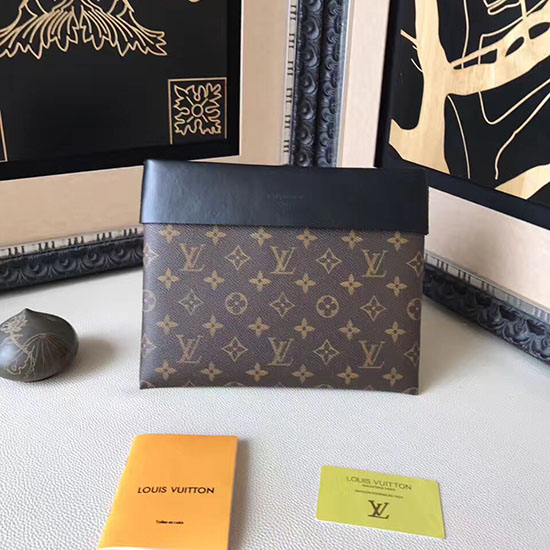 Louis Vuitton Pochette In Tela Monogram Tuileries Noir M64034