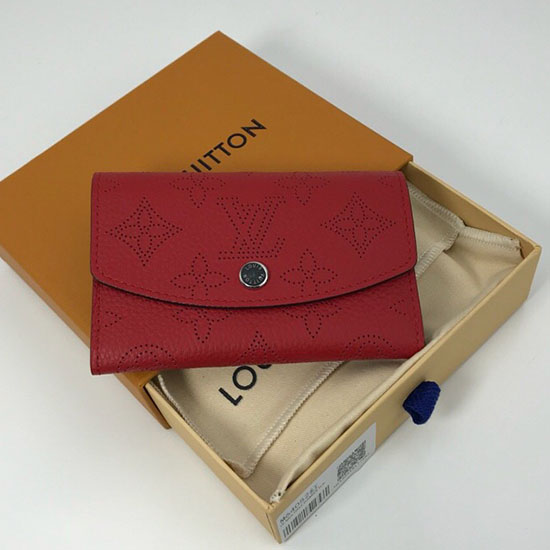 Louis Vuitton Portamonete In Pelle Mahina Anae Rosso M64052