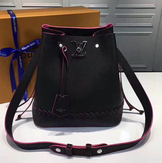 Louis Vuitton Secchiello Lockme In Morbida Pelle Di Vitello Noir M54681