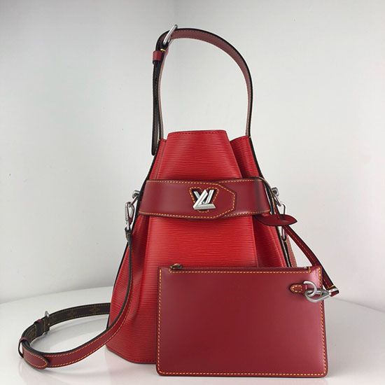 Louis Vuitton Secchiello Twist In Pelle Epi Rosso M52804