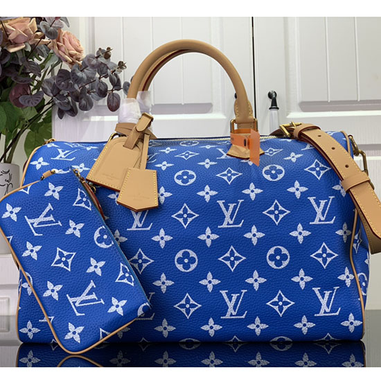 Louis Vuitton Speedy P9 Bandouliere 40 Blu M24419