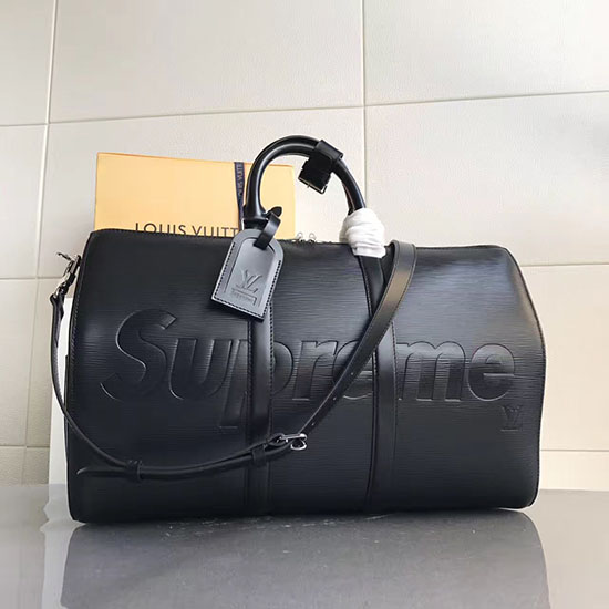 Louis Vuitton X Supremo Keepall 45 Bandouliere Nero M53419