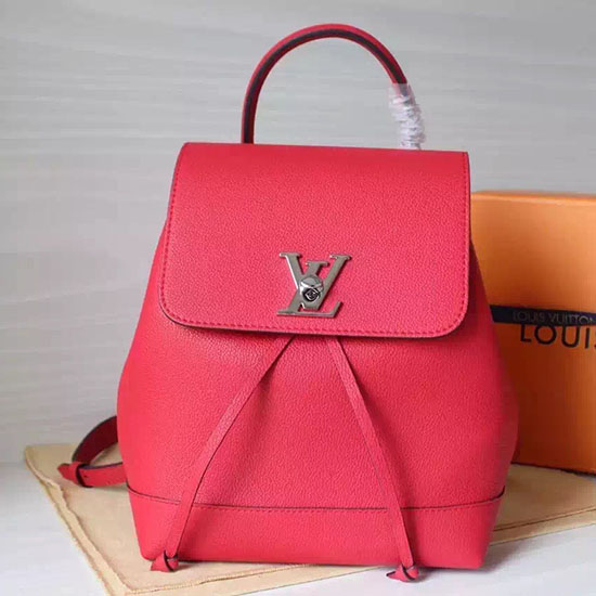 Louis Vuitton Zaino Lockme In Pelle Morbida Rubis M42281