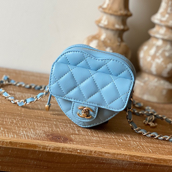 Marsupio Chanel In Pelle Di Agnello Blu As81202