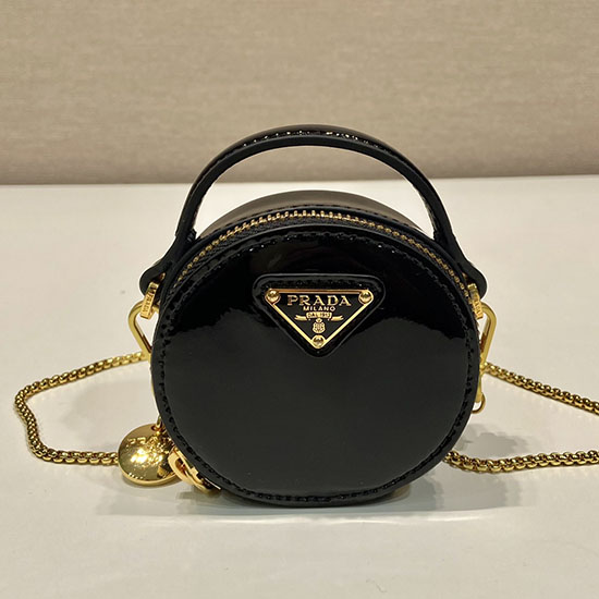 Mini Pochette Prada In Vernice Nera 1nr023