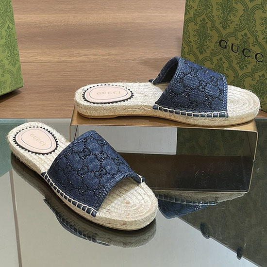 Pantofole In Denim Gucci Msg043003