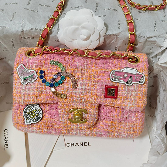 Piccola Borsa Chanel Con Patta Rosa A2420