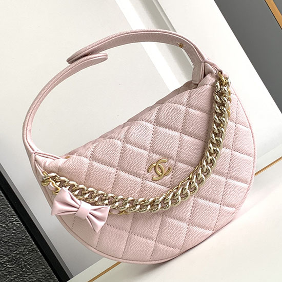 Pochette Chanel In Pelle Di Vitello Granulata Rosa Ap3943