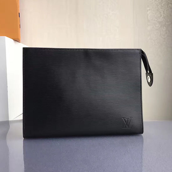 Pochette Da Toilette In Pelle Epi Louis Vuitton 19 Noir M41366