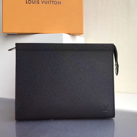 Pochette Louis Vuitton In Pelle Taiga Voyage Mm Nera M30677