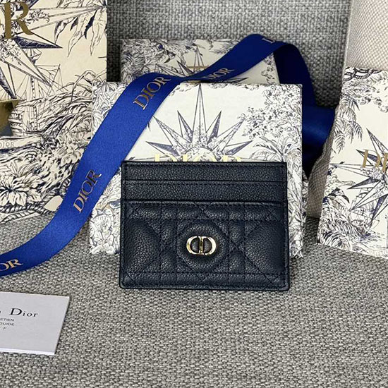 Porta Carte Dior Caro Fresia Blu Scuro S5130