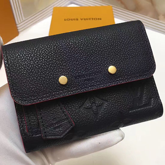 Portafoglio Compatto Louis Vuitton Monogram Empreinte Pont-neuf Nero M62184