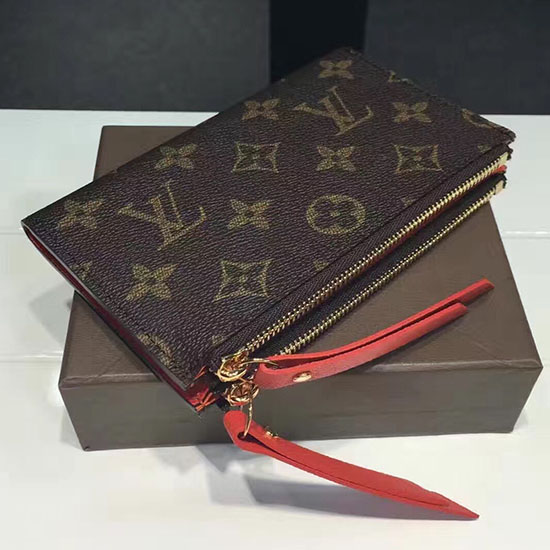 Portafoglio Compatto Louis Vuitton Tela Monogramma Adele Arancione M61271