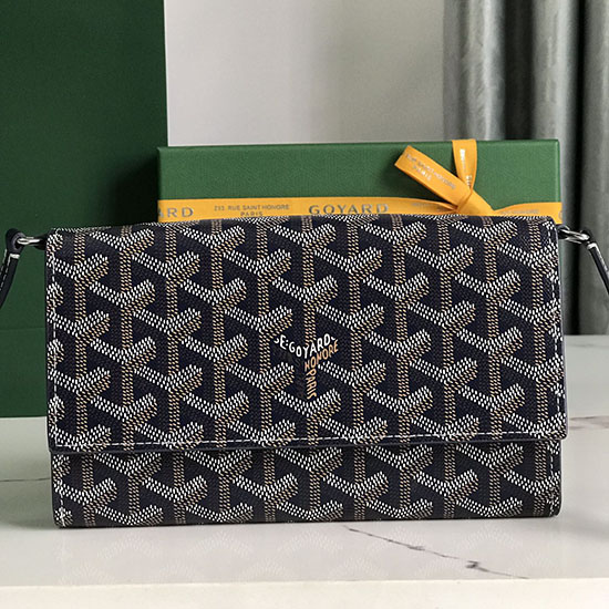 Portafoglio Continentale Goyard Varenne G02019 Blu Scuro