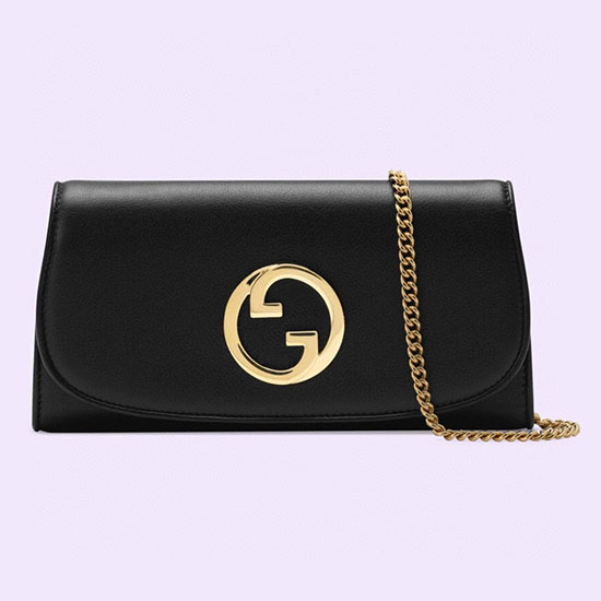 Portafoglio Gucci Blondie Continental Con Catena Nero 725215