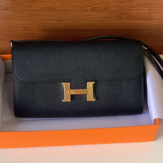 Portafoglio Hermes Constance Long To Go Nero Hcg201