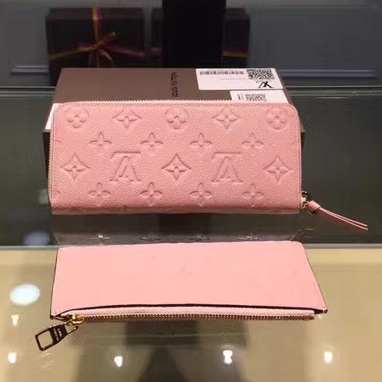 Portafoglio Louis Vuitton Con Stampa Monogramma Clemence Rosa Ballerine M60171