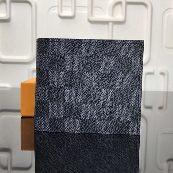 Portafoglio Louis Vuitton Damier In Tela Grafite Marco N63336