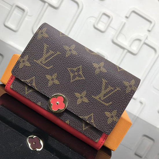 Portafoglio Louis Vuitton Flore Compatto Coquelicot M64587