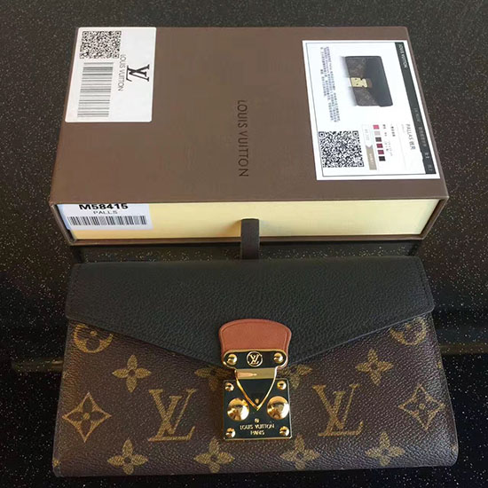 Portafoglio Louis Vuitton In Tela Monogram Pallas Noir M41948