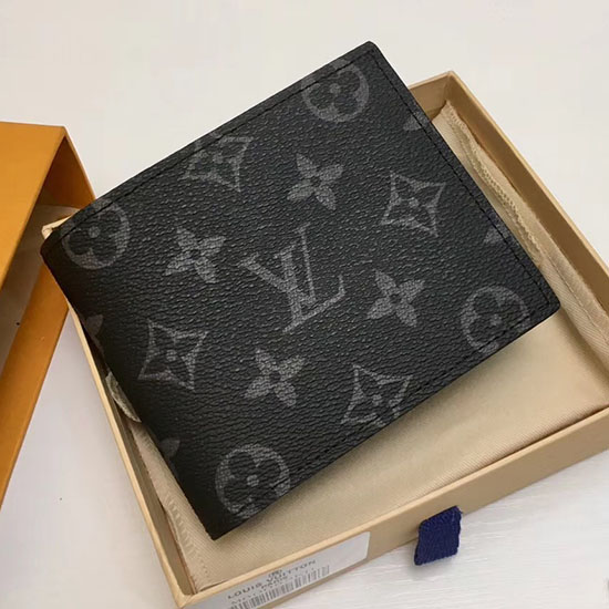 Portafoglio Louis Vuitton Monogram Eclipse Tela Amerigo M60053