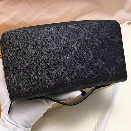 Portafoglio Louis Vuitton Monogram Eclipse Tela Zippy Xl M61698