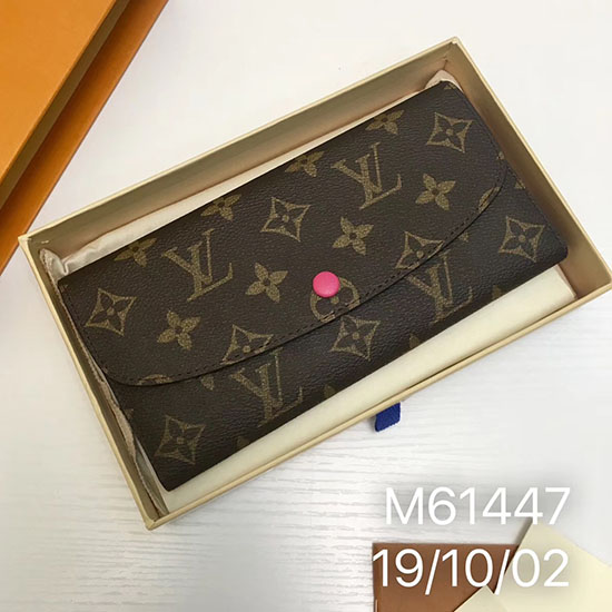 Portafoglio Louis Vuitton Monogram Tela Emilie Pesca M60697