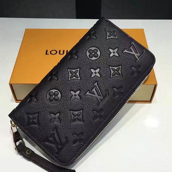 Portafoglio Lungo Louis Vuitton Con Monogramma Stampato Zippy Nero M60571