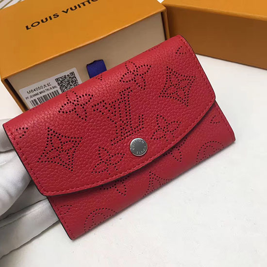 Portamonete Louis Vuitton Mahina In Pelle Rosso M64050