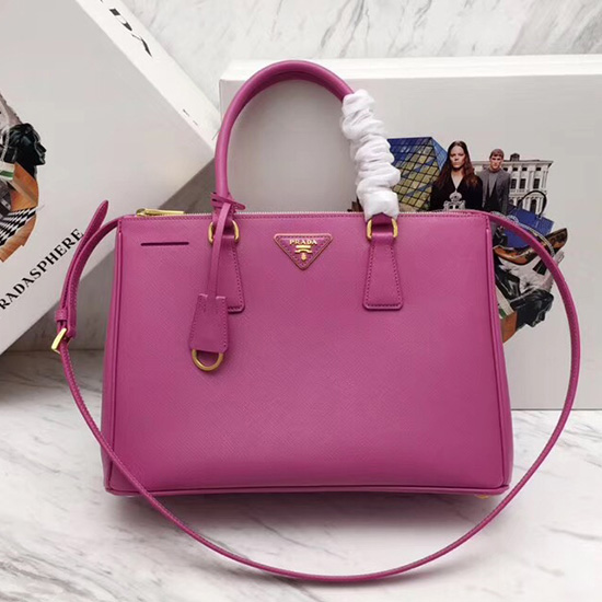 Prada Borsa Galleria In Pelle Saffiano Rosa 1ba274