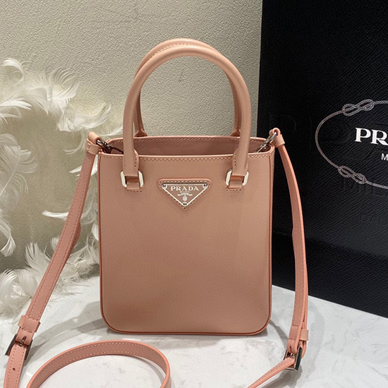 Prada Borsa Piccola In Pelle Spazzolata Color Nudo 1ba331