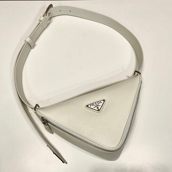 Prada Marsupio In Pelle Saffiano Bianco 2vl039